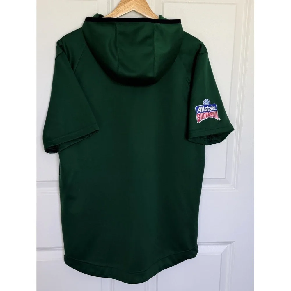 Nike Baylor Bears Football Sugar Bowl Dri-FIT Short Sleeve Hoodie S Green 1026